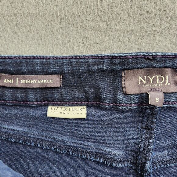 NYDJ Women 8 Dark Wash Mid Rise Ami Skinny Ankle Jeans Lift Tuck Technology - Picture 6 of 12